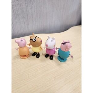 Peppa Pig Figures Lot of 4 Daddy Pig Suzy Sheep Pedro Pony Articulated Toys